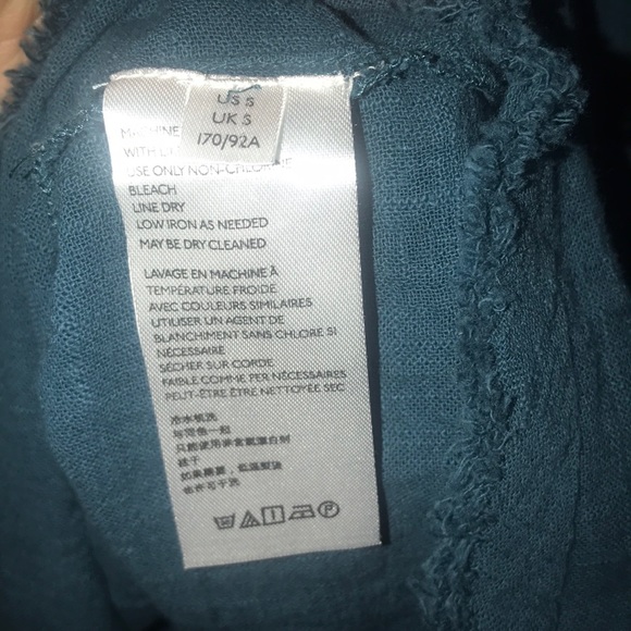Free people Tunic teal/white Size S NWT. BIN F - Picture 13 of 15